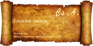 Csurka Amina névjegykártya